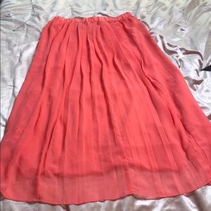 Long Coral Skirt